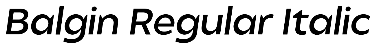 Balgin Regular Italic